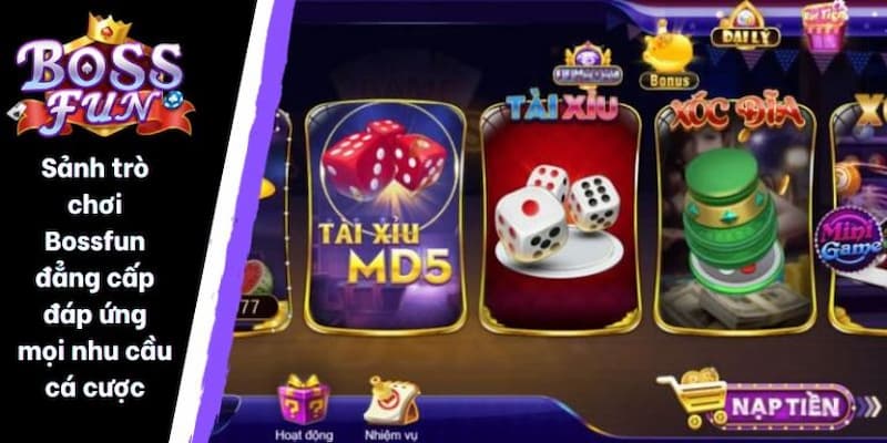 Cổng game Bossfun - Nền Tảng Cá Cược Được Đánh Giá Cao 2 Giao diện cổng game được thiết kế tốt