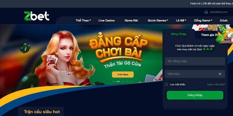 Zbet | Tận Hưởng Cá Cược Giải Trí Trực Tuyến Số 1 Hiện Nay 3 Kho game chất lượng chỉ có tại sân chơi đẳng cấp